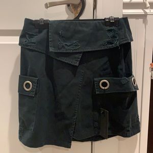 NTW- LF army green mini skirt